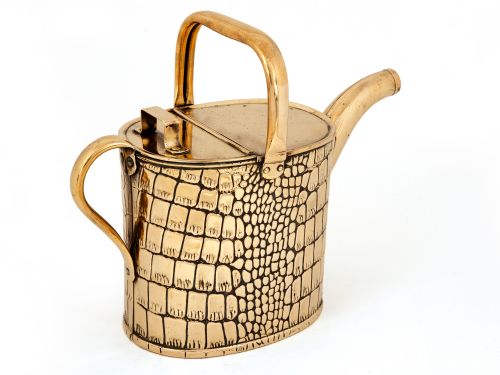 EDWARDIAN BRASS WATERING CAN - ADDITIONAL PHOTO 1