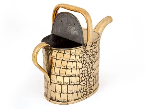 EDWARDIAN BRASS WATERING CAN - ADDITIONAL PHOTO 3