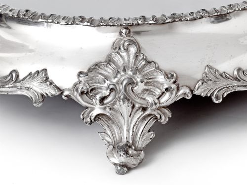 ANTIQUE GEORGIAN OLD SHEFFIELD PLATE MIRROR PLATEAU CAKE STAND - ADDITIONAL PHOTO 1