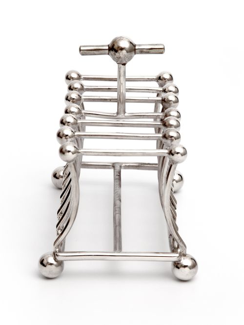 SILVER PLATED TOAST RACK IN THE STYLE OF CHRISTOPHER DRESSER - ADDITIONAL PHOTO 1
