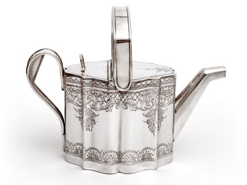 VICTORIAN NOVELTY SILVER PLATED WATERING CAN - ADDITIONAL PHOTO 1