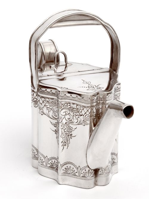VICTORIAN NOVELTY SILVER PLATED WATERING CAN - ADDITIONAL PHOTO 4