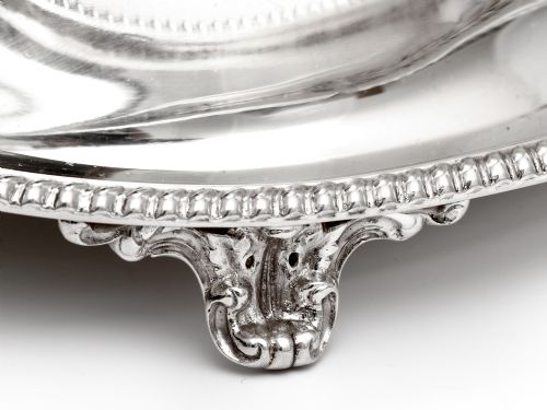 GEORGIAN STYLE MAPPIN WEBB SILVER PLATED OVAL BOX WITH A HINGED DOMED LID - ADDITIONAL PHOTO 3