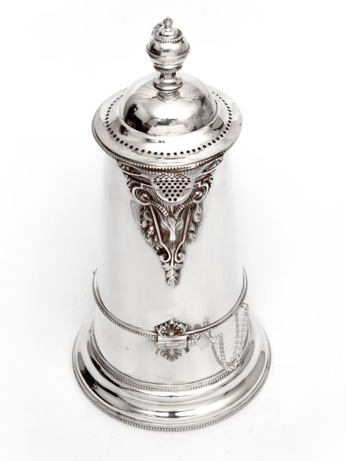 ANTIQUE SILVER PLATED ICE COOLER LEMONADE JUG BY JOHN ROUND SON - ADDITIONAL PHOTO 1