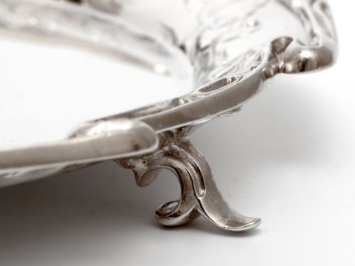 ART NOUVEAU STYLE MAPPIN WEBB 8 SILVER PLATED SALVER - ADDITIONAL PHOTO 2