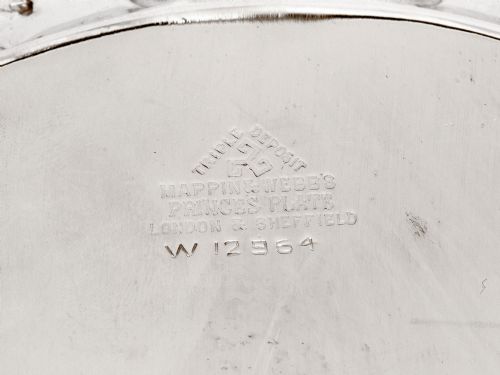 ART NOUVEAU STYLE MAPPIN WEBB 8 SILVER PLATED SALVER - ADDITIONAL PHOTO 3
