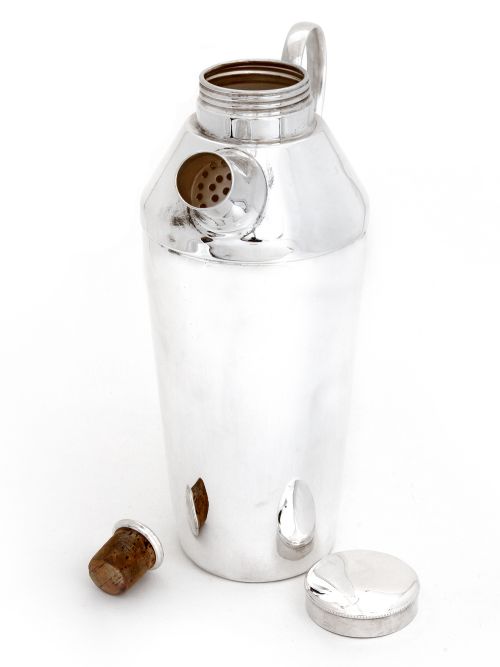 ELKINGTON CO SILVER PLATED COCKTAIL SHAKER WITH A PLAIN BODY - ADDITIONAL PHOTO 1