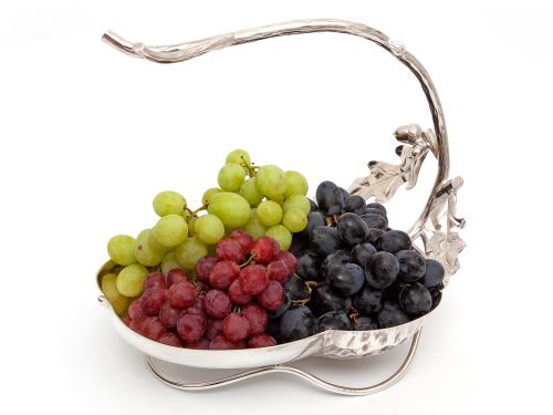 HUKIN HEATH SILVER PLATED GRAPE STAND WITH ACORN AND OAK LEAF DECORATION - ADDITIONAL PHOTO 1
