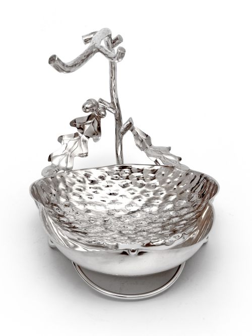HUKIN HEATH SILVER PLATED GRAPE STAND WITH ACORN AND OAK LEAF DECORATION - ADDITIONAL PHOTO 3