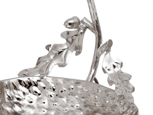 HUKIN HEATH SILVER PLATED GRAPE STAND WITH ACORN AND OAK LEAF DECORATION - ADDITIONAL PHOTO 4