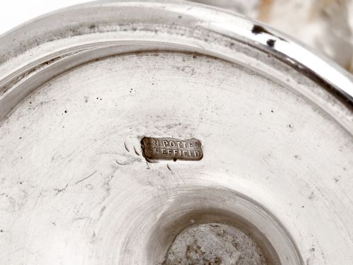 ANTIQUE TWO HANDLE SILVER PLATED TROPHY CUP CHASED WITH SCROLLS AND FLOWERS - ADDITIONAL PHOTO 3