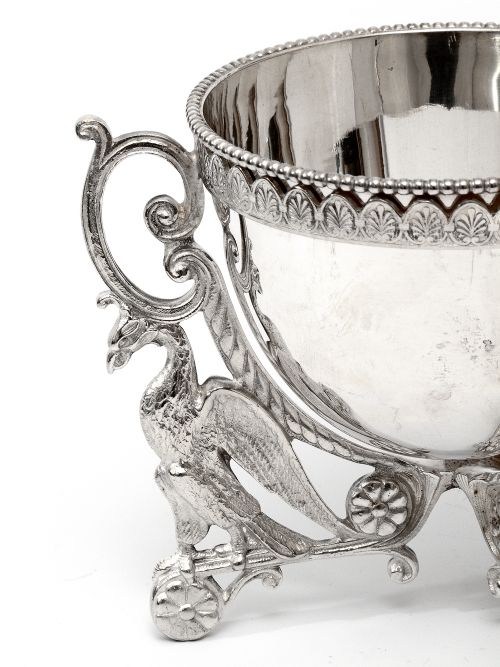VICTORIAN SILVER PLATED SUGAR AND CREAM STAND WITH A SUGAR SIFTER AND CREAM LADLE - ADDITIONAL PHOTO 3