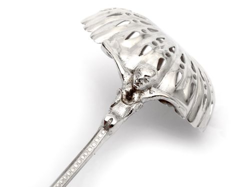 VICTORIAN SILVER PLATED SUGAR AND CREAM STAND WITH A SUGAR SIFTER AND CREAM LADLE - ADDITIONAL PHOTO 6