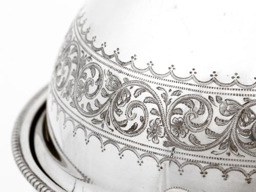 ANTIQUE ELKINGTON CO SILVER PLATED REVOLVING TOP BUTTER DISH - ADDITIONAL PHOTO 4