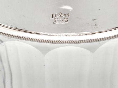 ENGLISH GLASS AND SILVER PLATED THREE SECTION COCKTAIL SHAKER - ADDITIONAL PHOTO 2