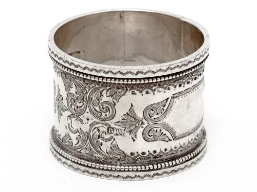 PAIR OF BOXED ANTIQUE VICTORIAN SILVER NAPKIN RINGS - ADDITIONAL PHOTO 5