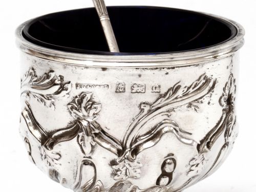 EDWARDIAN BOXED SET OF SEVEN SILVER CONDIMENTS RETAILED BY HARRODS - ADDITIONAL PHOTO 6