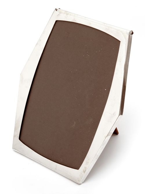 art deco style hexagonal silver photo or picture frame - CATEGORY: ANTIQUE SILVER - DATED 1920