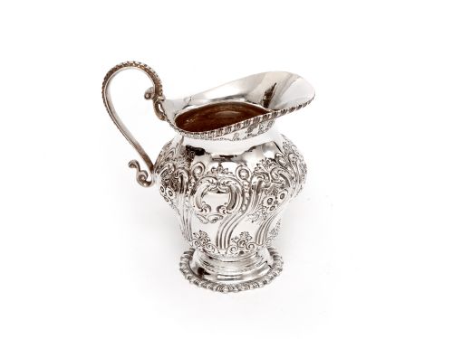LATE VICTORIAN THREE PIECE SILVER TEA SET CHASED WITH FLOWERS AND SCROLLS - ADDITIONAL PHOTO 5