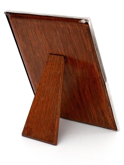 SILVER PHOTO PICTURE FRAME WITH A GOOD GAUGE COMPLETELY PLAIN SILVER BORDER - ADDITIONAL PHOTO 2