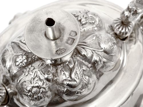 EDWARDIAN WILLIAM COMYNS SILVER TABLE CIGAR LIGHTER - ADDITIONAL PHOTO 5