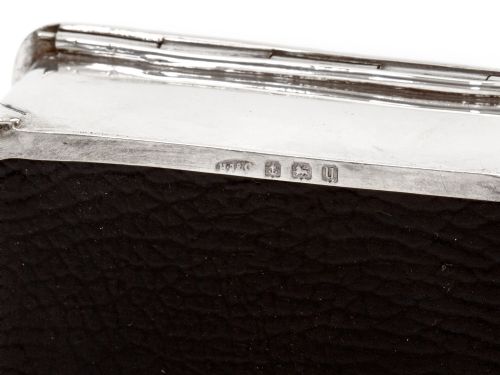 SILVER JEWELLERY BOX WITH A HINGED RIBBON AND REED MOUNTED LID - ADDITIONAL PHOTO 4