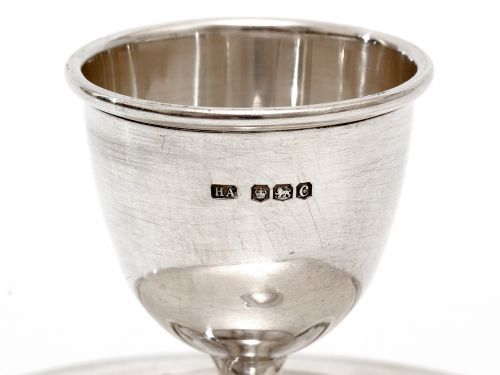 ANTIQUE ATKIN BROTHERS SILVER EGG CUP - ADDITIONAL PHOTO 1