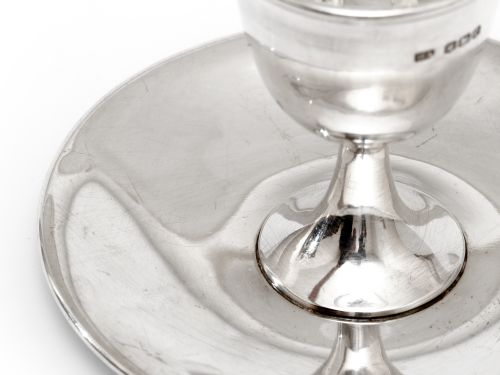 ANTIQUE ATKIN BROTHERS SILVER EGG CUP - ADDITIONAL PHOTO 2