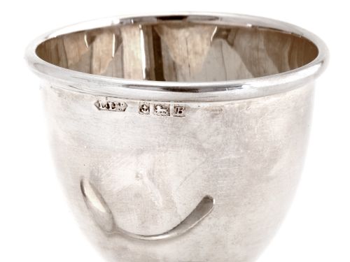BOXED CHRISTENING SET COMPRISING SILVER EGG CUP AND SPOON - ADDITIONAL PHOTO 2