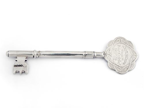 ANTIQUE SILVER BOXED PRESENTATION KEY - ADDITIONAL PHOTO 1
