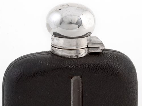 VINTAGE JAMES DIXON SON SILVER PLATED HIP FLASK WITH DETACHABLE CUP - ADDITIONAL PHOTO 3