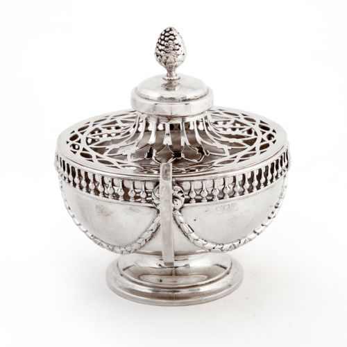 WILLIAM COMYNS EDWARDIAN SILVER POTPOURRI BOWL - ADDITIONAL PHOTO 1