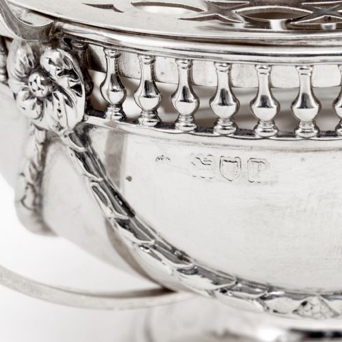 WILLIAM COMYNS EDWARDIAN SILVER POTPOURRI BOWL - ADDITIONAL PHOTO 3