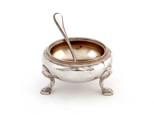 ANTIQUE ELKINGTON CO BOXED SET OF SIX SILVER PLATED SALTS WITH MATCHING SALT SPOONS - ADDITIONAL PHOTO 2