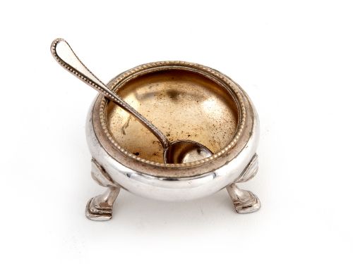 ANTIQUE ELKINGTON CO BOXED SET OF SIX SILVER PLATED SALTS WITH MATCHING SALT SPOONS - ADDITIONAL PHOTO 4