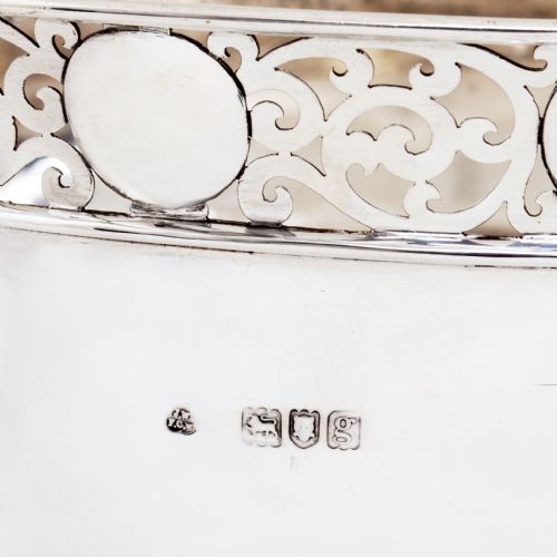 EDWARDIAN SILVER BOWL WITH ART NOUVEAU FOLIAGE STYLE FEET - ADDITIONAL PHOTO 3