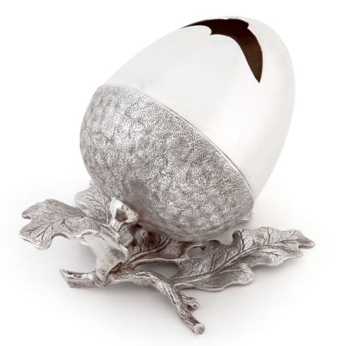 VICTORIAN ROBERTS BELK ACORN SHAPED SILVER PLATED SPOON WARMER - ADDITIONAL PHOTO 1
