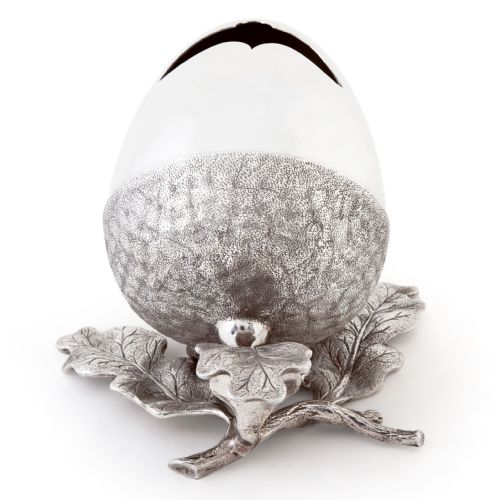 VICTORIAN ROBERTS BELK ACORN SHAPED SILVER PLATED SPOON WARMER - ADDITIONAL PHOTO 2