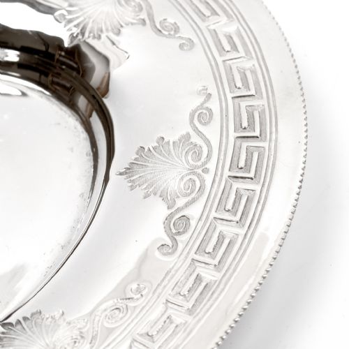 OVAL VICTORIAN SILVER PLATED BUTTER DISH WITH PULL OFF LID AND CAT FINIAL - ADDITIONAL PHOTO 6