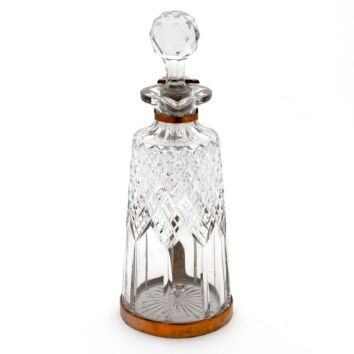 ANTIQUE BETJEMANNS PATENT LOCKING CUT GLASS DECANTER - ADDITIONAL PHOTO 1