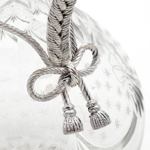VICTORIAN SILVER PLATED AND CUT GLASS CLARET JUG WITH A ROPE AND TASSEL FINIAL - ADDITIONAL PHOTO 4