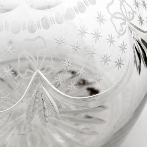 VICTORIAN SILVER PLATED AND CUT GLASS CLARET JUG WITH A ROPE AND TASSEL FINIAL - ADDITIONAL PHOTO 5