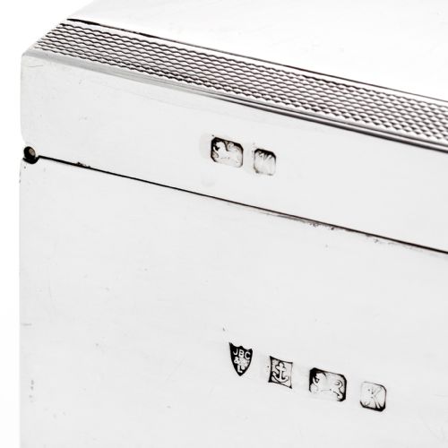 STYLISH LARGE SILVER CIGARETTE OR CIGAR TABLE BOX - ADDITIONAL PHOTO 5