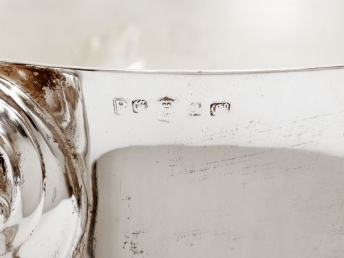 ELKINGTON CO SILVER PLATED TROPHY CUP EMBOSSED WITH SCROLLS AND FOLIAGE WITH SCROLL HANDLES - ADDITIONAL PHOTO 3