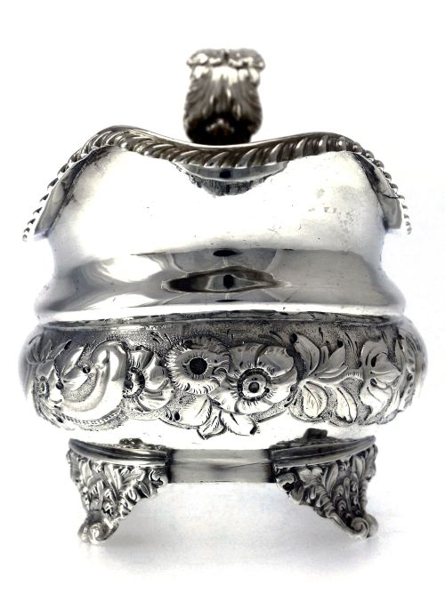 ANTIQUE GEORGE IV SILVER OVAL CREAM JUG - ADDITIONAL PHOTO 1