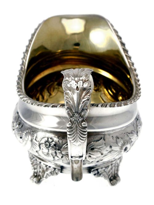 ANTIQUE GEORGE IV SILVER OVAL CREAM JUG - ADDITIONAL PHOTO 3