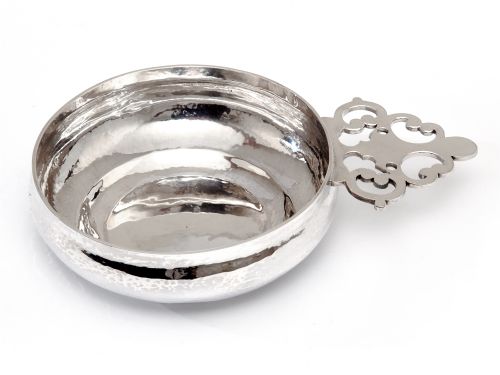 britannia standard silver bleeding bowl retailed by tessier - CATEGORY: ANTIQUE SILVER - DATED 1910