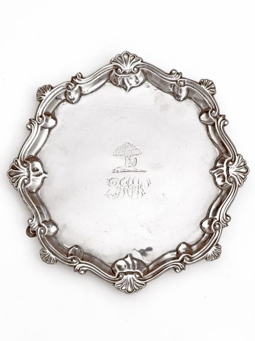 george iii silver salver presented by the great western railway company - CATEGORY: ANTIQUE SILVER - DATED 1750