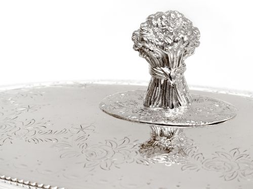 ANTIQUE HORACE WOODWARD CO SILVER PLATED BISCUIT OR TRINKET BOX - ADDITIONAL PHOTO 3