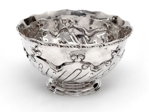 EDWARDIAN THOMAS BRADBURY SON SILVER ROSE BOWL - ADDITIONAL PHOTO 1